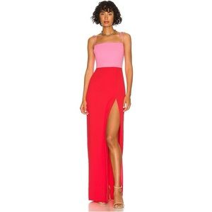 Amanda Uprichard x REVOLVE avani gown in shocking pink crimson red S dress
